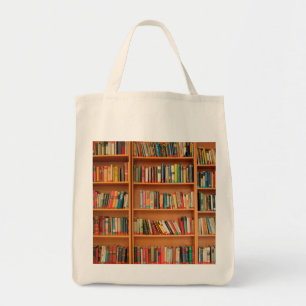 Bolsa Tote Leitura do worm da biblioteca de livros da estante
