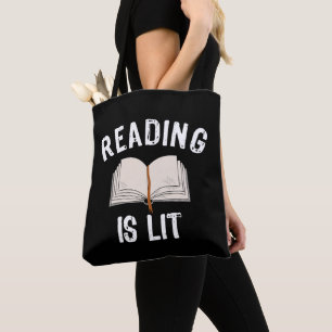 Bolsa Tote Leitura é Lit - Leitura de livros de literatura -
