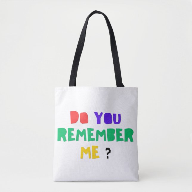 Bolsa Tote Lembra-te de Mim Casaco de Ganga Saco de Compras (Frente)
