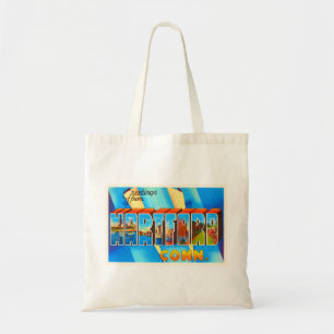 Bolsa Tote Lembrança das viagens vintage de Hartford
