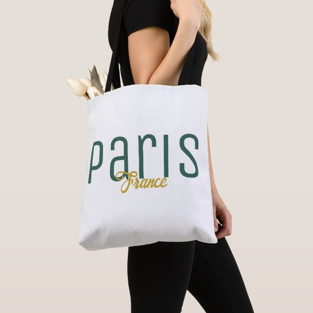 Bolsa Tote Lembrança de Paris, França (Close Up)
