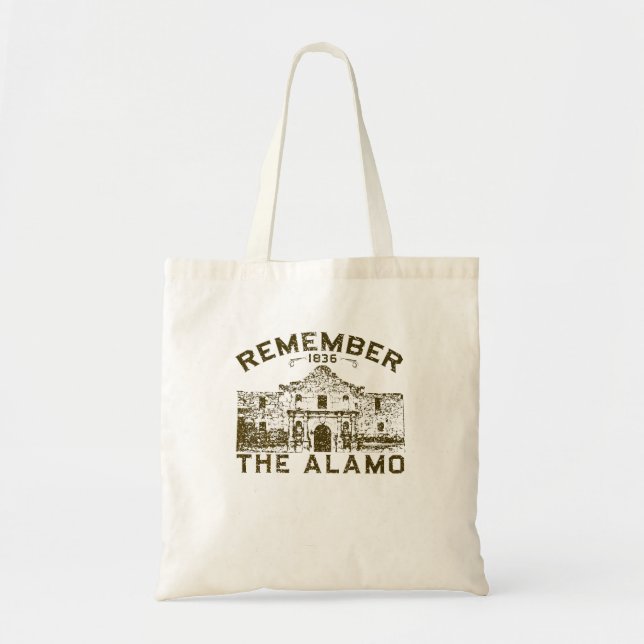 Bolsa Tote Lembre-se da história do Alamo Souvenir San Antoni (Frente)