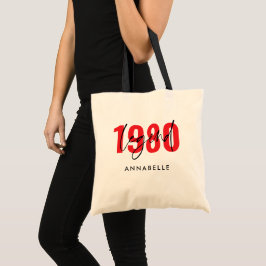 Bolsa Tote Lenda de aniversário Típica mínima moderna