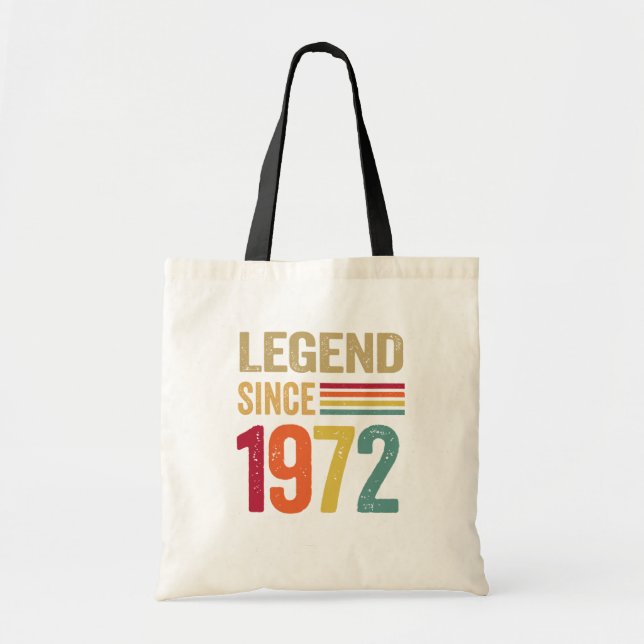 Bolsa Tote Lenda de presentes de 50 anos desde 1972 - 50º BDa (Frente)