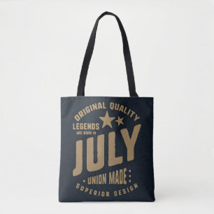 Bolsa Tote Lendas Nascem em Julho Qualidade Original
