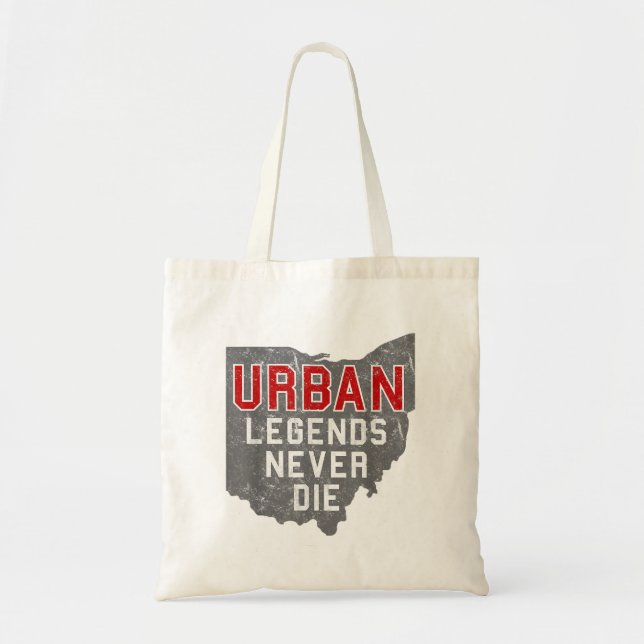 Bolsa Tote Lendas Urbanas Nunca Morrem Estado de Ohio Afastad (Frente)