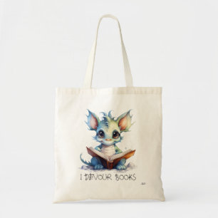 Bolsa Tote *~* LENDO LIVROS DE devour AP88 BLUE Baby Dragon