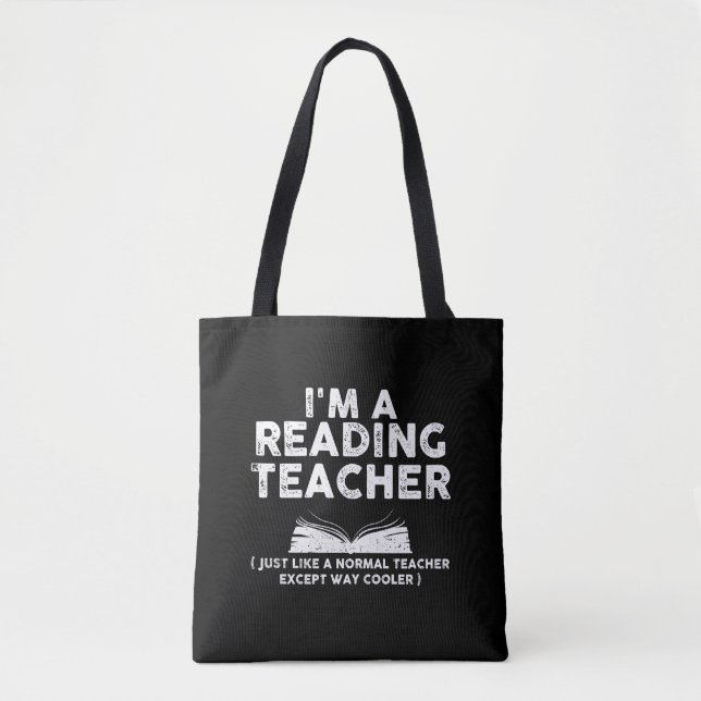 Bolsa Tote Lendo Professor - Sou Professora Lendo (Frente)