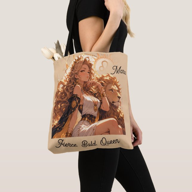 Bolsa Tote Leo Zodiac Shoulder Bag Personalized Gift (Close Up)