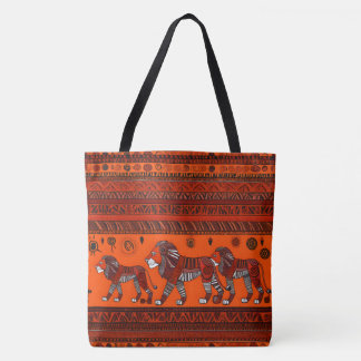 Bolsa Tote Leões Na moda africanos contemporâneos