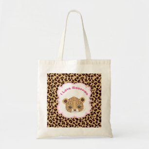 Bolsa Tote Leopard Print 'I Love Comprando'