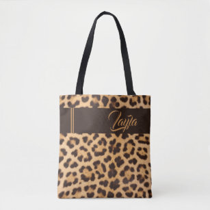 Bolsa Tote Leopard Print Wild Girly Patterno Personalizado No