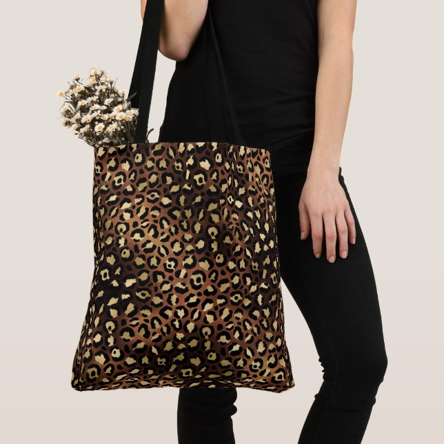 Bolsa Tote Leopardo de Bronze (Close Up)