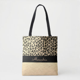 Bolsa Tote Leopardo Dourado Shimmery Dourado com brilho