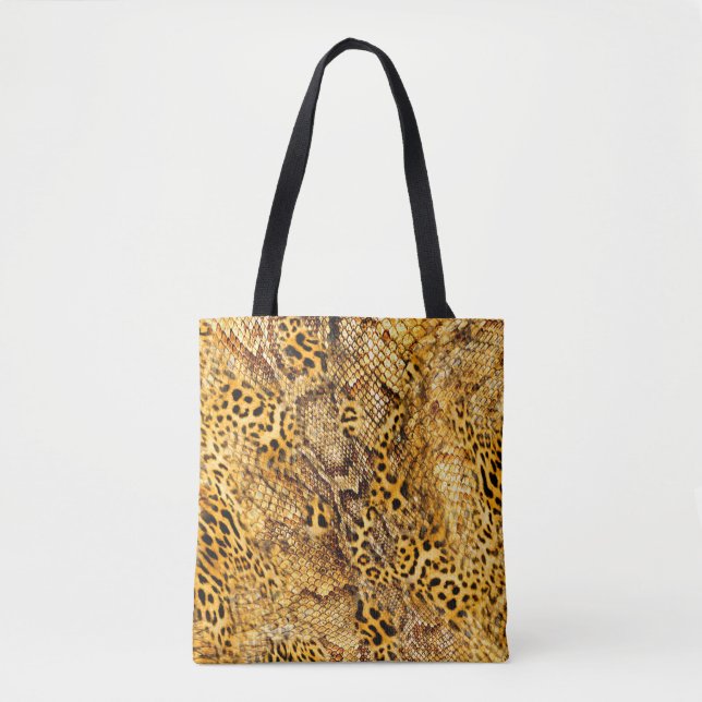 Bolsa Tote Leopardo e cobra (Frente)