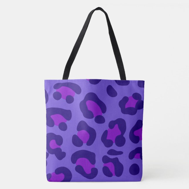 Bolsa Tote "Leopardo Roxo Elétrico"Bolsa (Frente)