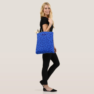 Bolsa Tote Leopardo selvagem-azul-