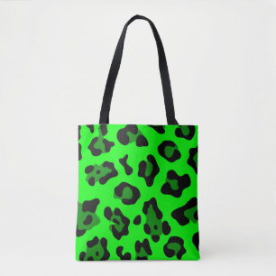 Bolsa Tote leopardo verde ácido