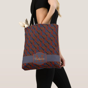 Bolsa Tote Leques Antigos Japoneses Vermelhos Personalizados