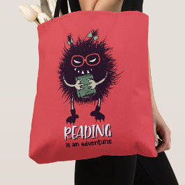 Bolsa Tote Ler é aventura engraçado professor