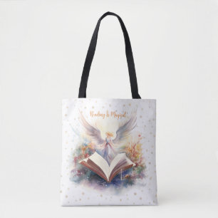 Bolsa Tote Ler é Design de Floco de Neve Mágico