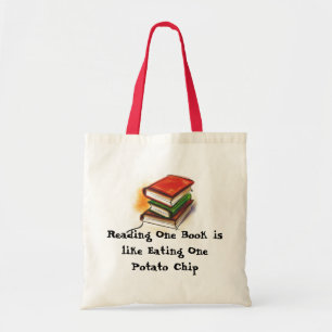 Bolsa Tote Ler um livro é como comer uma microplaqueta de