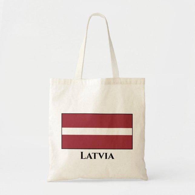 Bolsa Tote Letão (Letão) Bandeira (Frente)