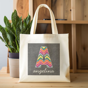 Bolsa Tote Letra A do monograma do quadro com vigas