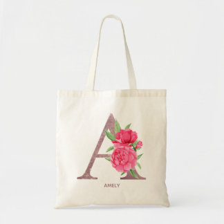 Bolsa Tote Letra A Nome personalizado madrinha monograma