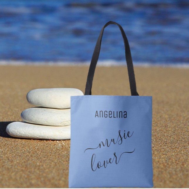Bolsa Tote Letra de Música Moderna Simples (Criador carregado)