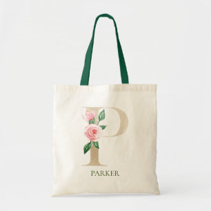 Bolsa Tote Letra Floral Cor-de-Água Rosa P Monograma Toa Bag
