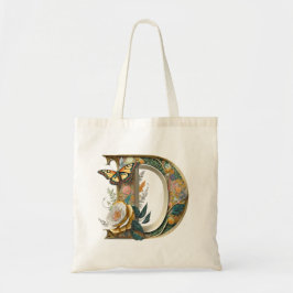 Bolsa Tote Letra floral elegante boêmia D