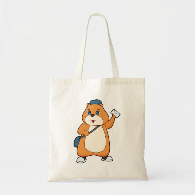 Bolsa Tote Letra Hamster Postman (Frente)