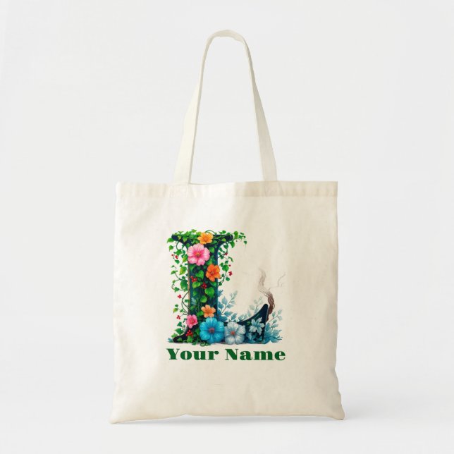 Bolsa Tote Letra L Personalizada (Frente)