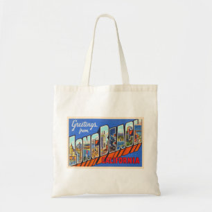 Bolsa Tote Letra Long Beach California CA - Cartão postal gr