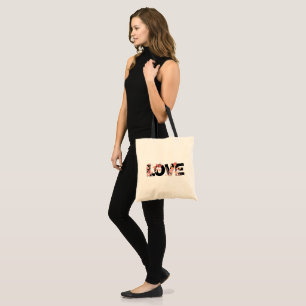 Bolsa Tote Letra Love-Floral