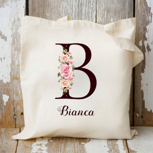 Bolsa Tote Letra Mínima B Escamotear Presente Personalizado F