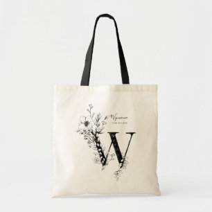 Bolsa Tote Letra W trendy farm name rubricada