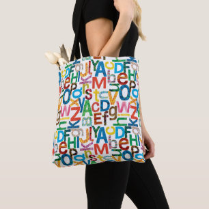 Bolsa Tote Letras de teste padrão do alfabeto de Eric Carle 