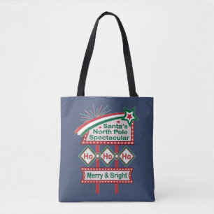 Bolsa Tote Letreiro retrovisor dos papais noeis - Feliz de hu