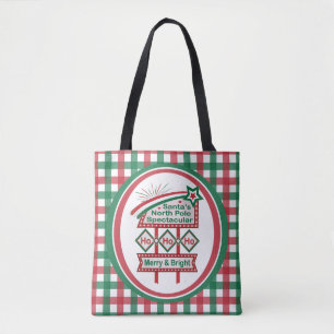 Bolsa Tote Letreiro retrovisor dos papais noeis - Feliz de hu