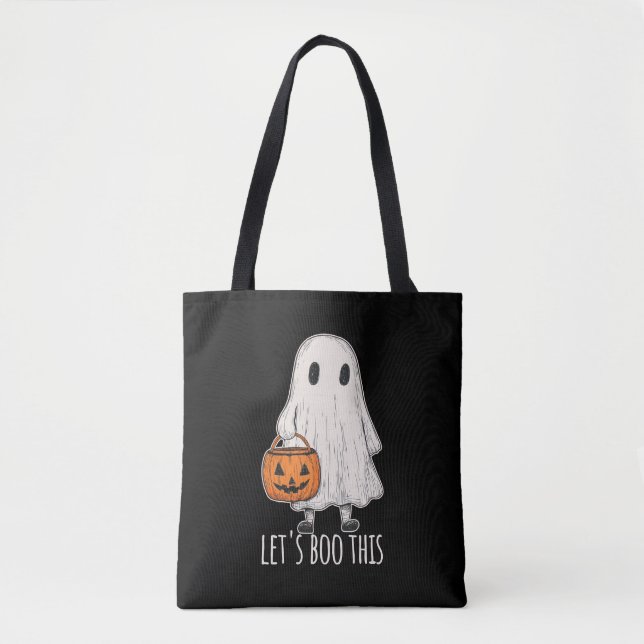 Bolsa Tote Let's Boo This Fun Ghost Trick or Treat (Frente)