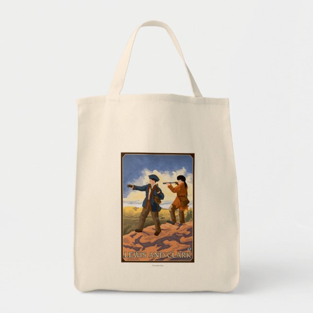 Bolsa Tote Lewis e Clark Explorando o Ocidente (Frente)