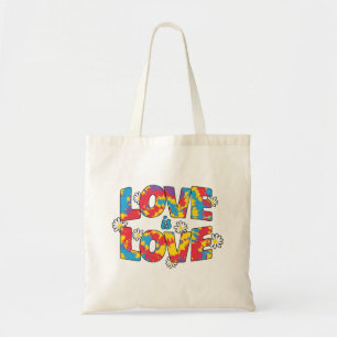 Bolsa Tote LGBTQ - Amor é Amor - Cor Arco-Íris