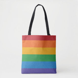 Bolsa Tote LGBTQ Fundo do Sinalizador do Orgulho Colorido Arc