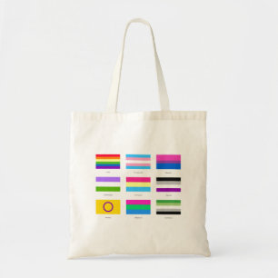 Bolsa Tote LGBTQIA Pride 9 x FLAGS Rainbow Awarts Chic C