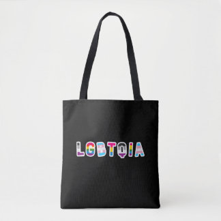 Bolsa Tote LGBTQIA Pride Flag LGBT Asexual Bi Pansexual Tran