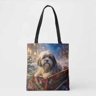Bolsa Tote Lhasa Apso Christmas Fesason Season