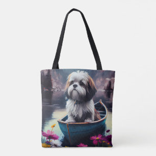 Bolsa Tote Lhasa Apso em um Paddle: Uma Aventura Cênica