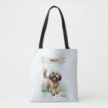 Lhasa Apso Watercolor Personalized Dog